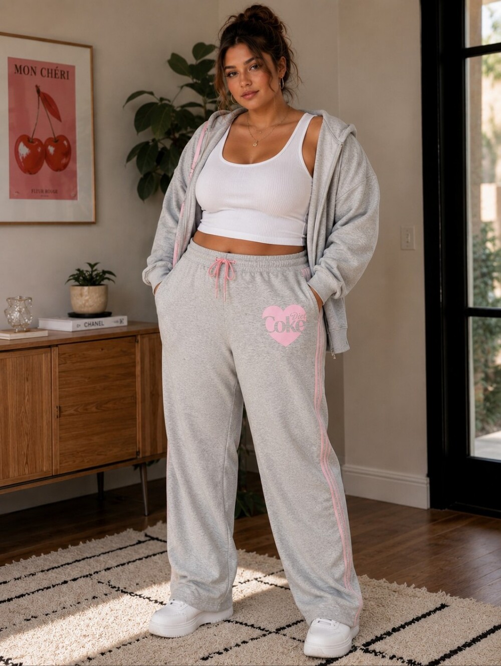 XXL Diet Coke Joggers NWT 🩶💗 38in Waist Plus Stretch From The Elastic